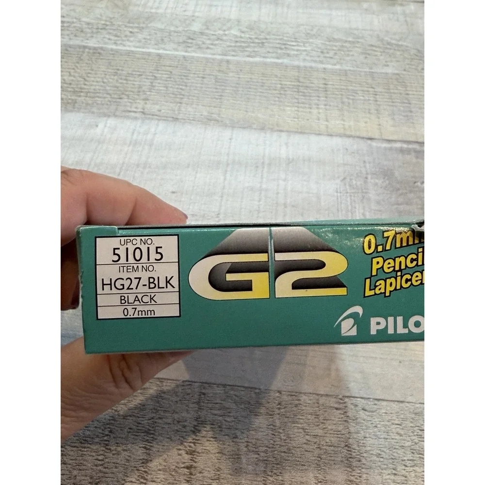 Pilot G2 Mechanical Pencils 0.7mm Black Rubber Grip Box of 8 Made in Japan